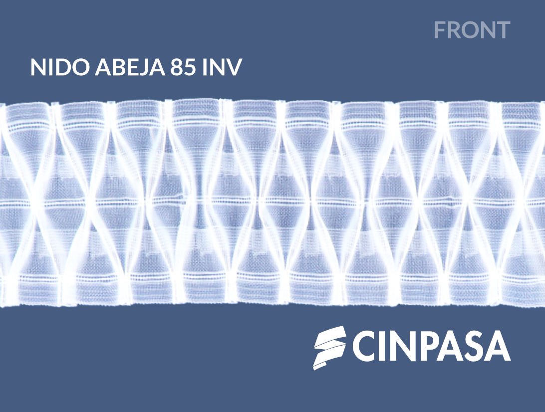  Cinta fruncidora fantasía Nido Abeja transparente 